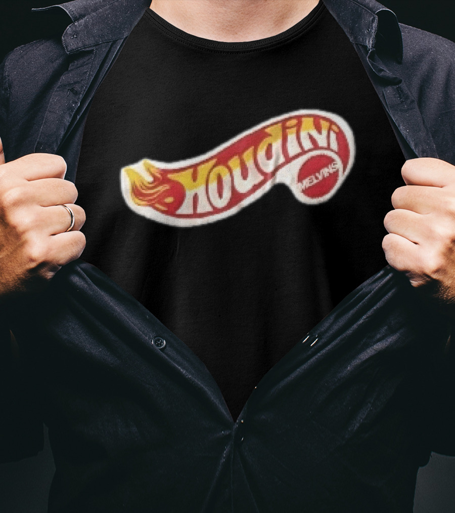 Melvins Houdini Red Yellow Flame Racing Toy Swoosh T-Shirt