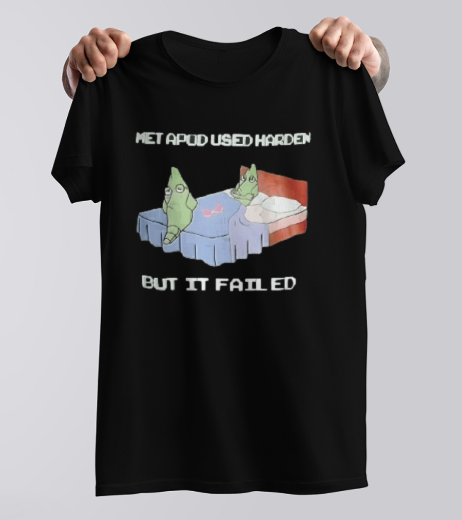 Metapod Used Harden But It Failed Cartoon Sad Characters In Bed T-Shirt