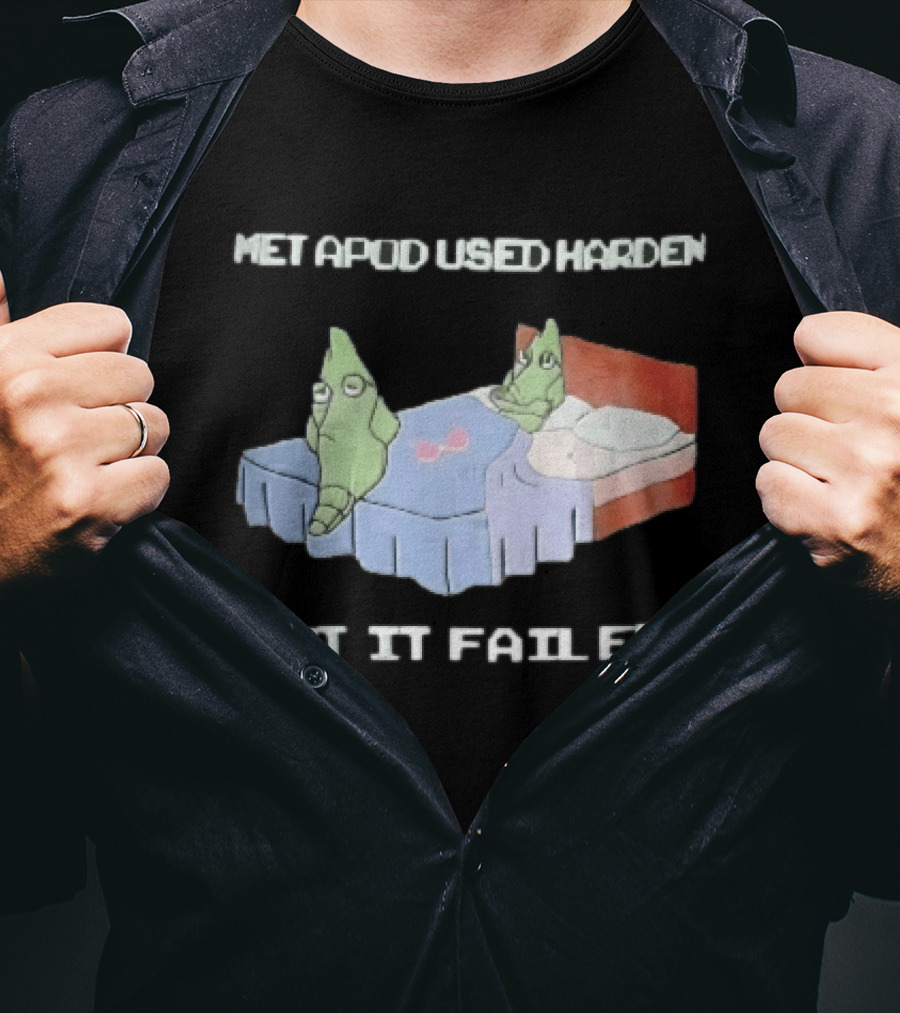 Metapod Used Harden But It Failed Cartoon Sad Characters In Bed T-Shirt