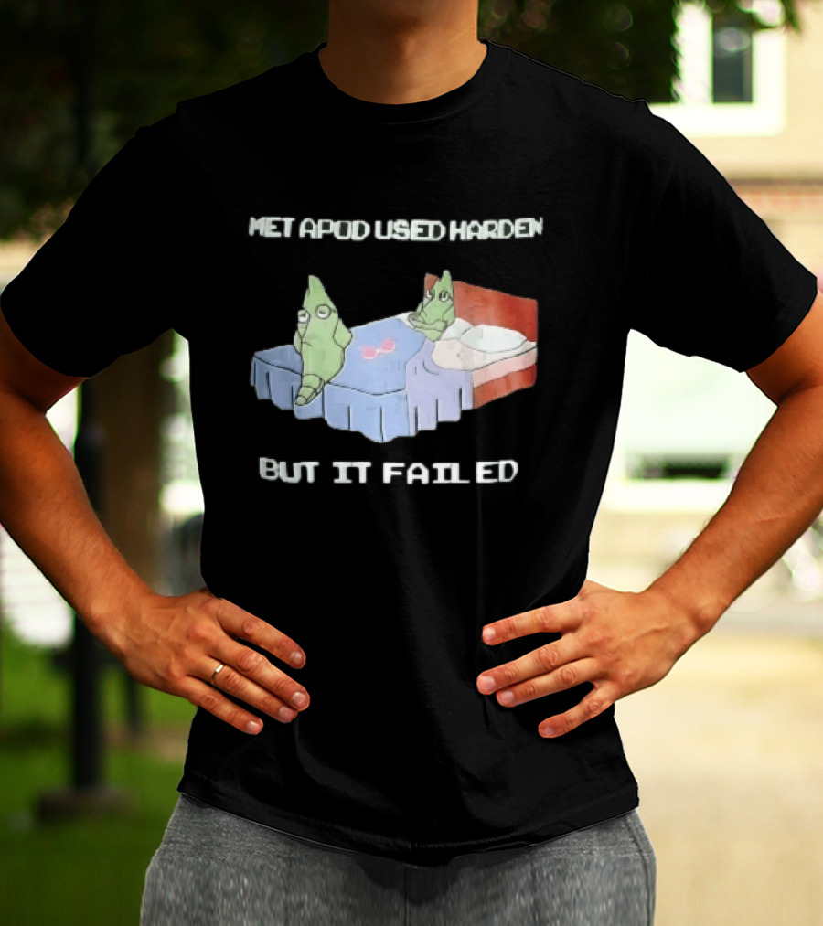 Metapod Used Harden But It Failed Cartoon Sad Characters In Bed T-Shirt