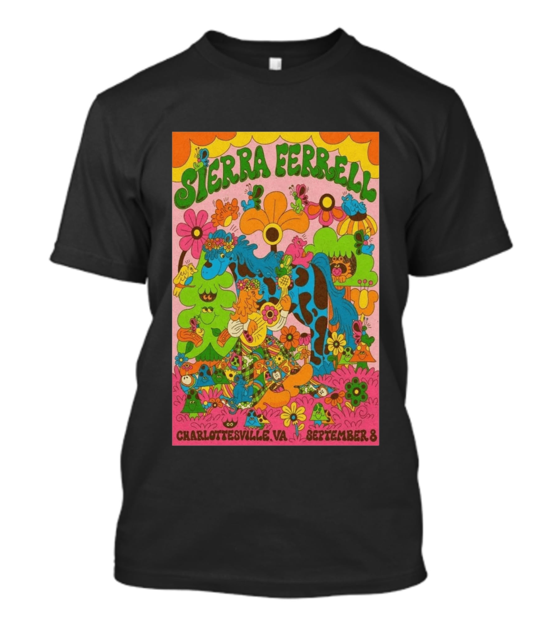 Sierra Ferrell Concert September 8 Charlottesville VA Psychedelic Floral T-Shirt