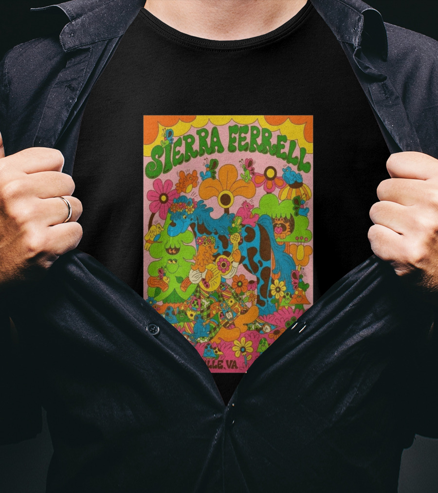 Sierra Ferrell Concert September 8 Charlottesville VA Psychedelic Floral T-Shirt