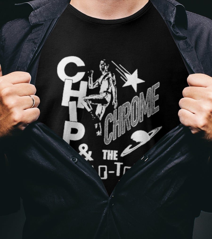 The Neighbourhood The Wourld Tour Chip Chrome & The Mono Tones Retro Star And Spaceship T-Shirt