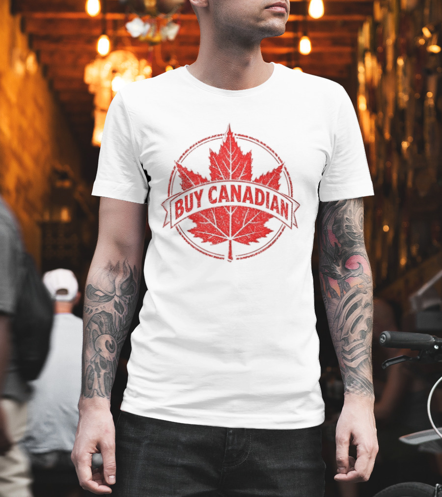Buy Canadian Support Local Maple Leaf Pride T-Shirt