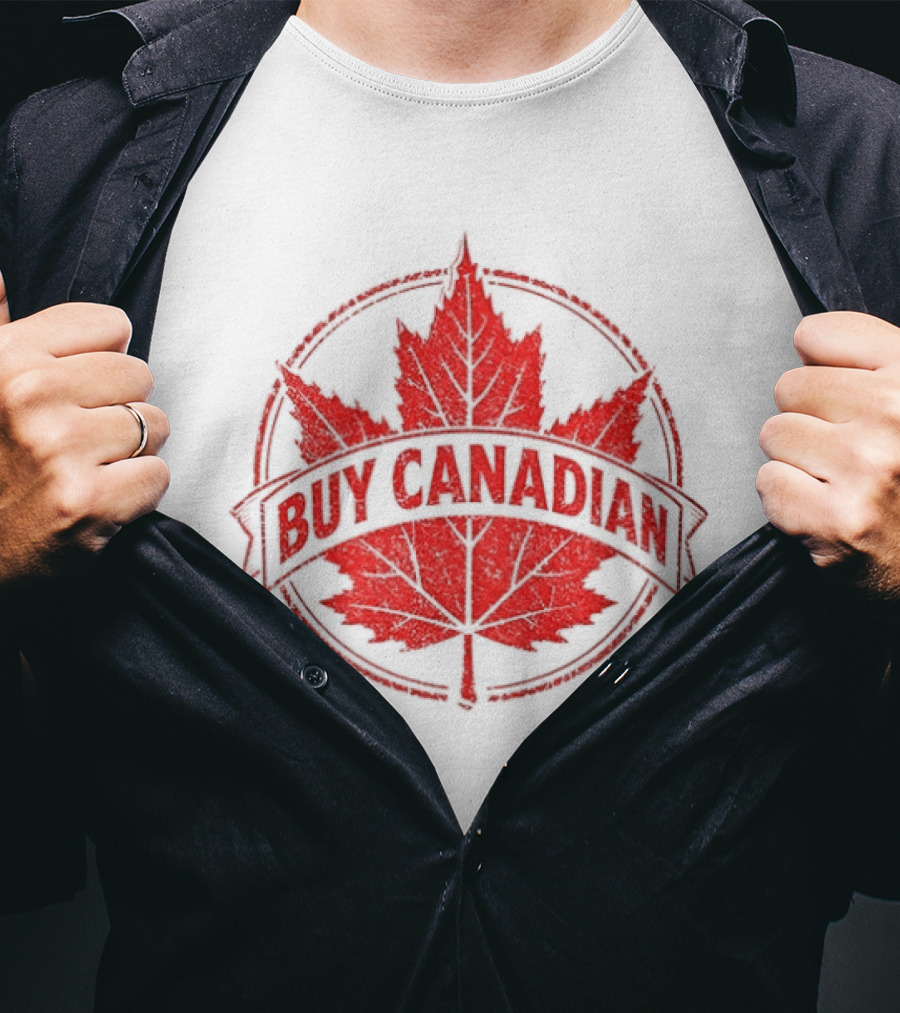 Buy Canadian Support Local Maple Leaf Pride T-Shirt
