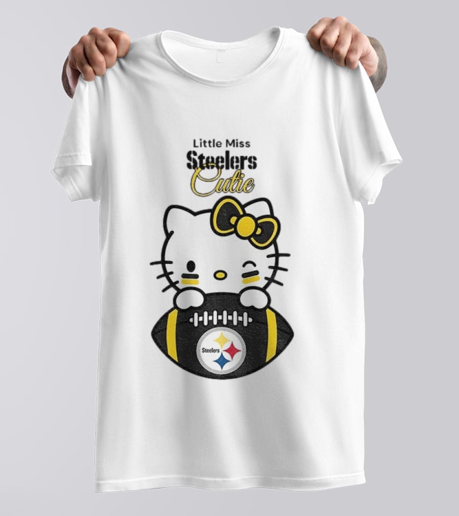 Hello Kitty Little Miss Steelers Cutie Football T-Shirt