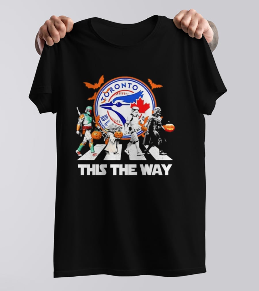 Toronto Blue Jays Star Wars This The Way Halloween Pumpkin Parade T-Shirt