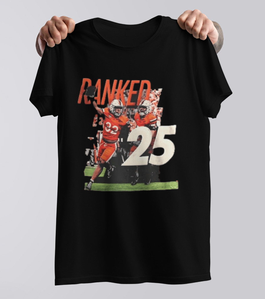 Virginia Cavaliers NCAA College Football Ranked 25 Team Players Celebration T-Shirt
