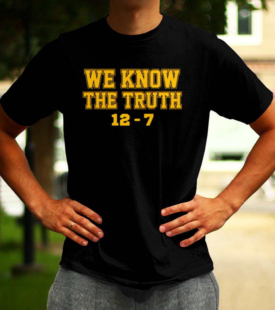 We Know The Truth 12 7 Bold Yellow Sports T-Shirt
