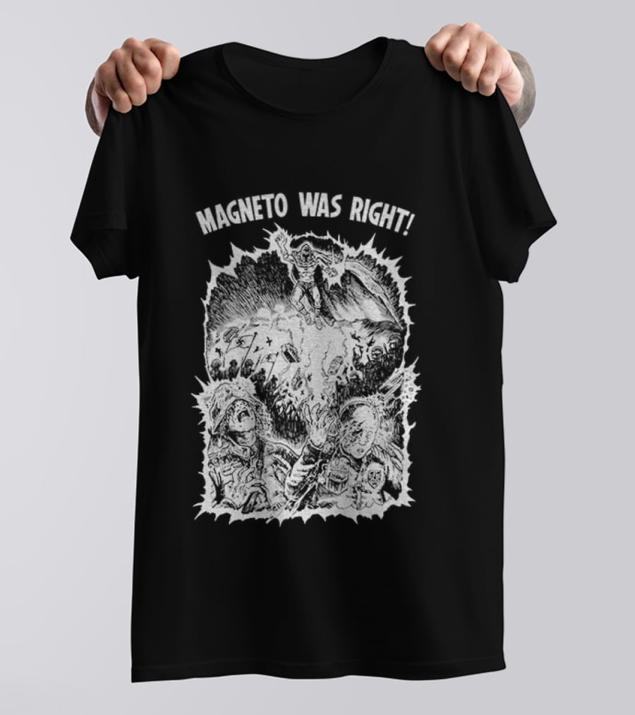Magneto Was Right X Men Marvel Comic Hero Battle Scene T-Shirt