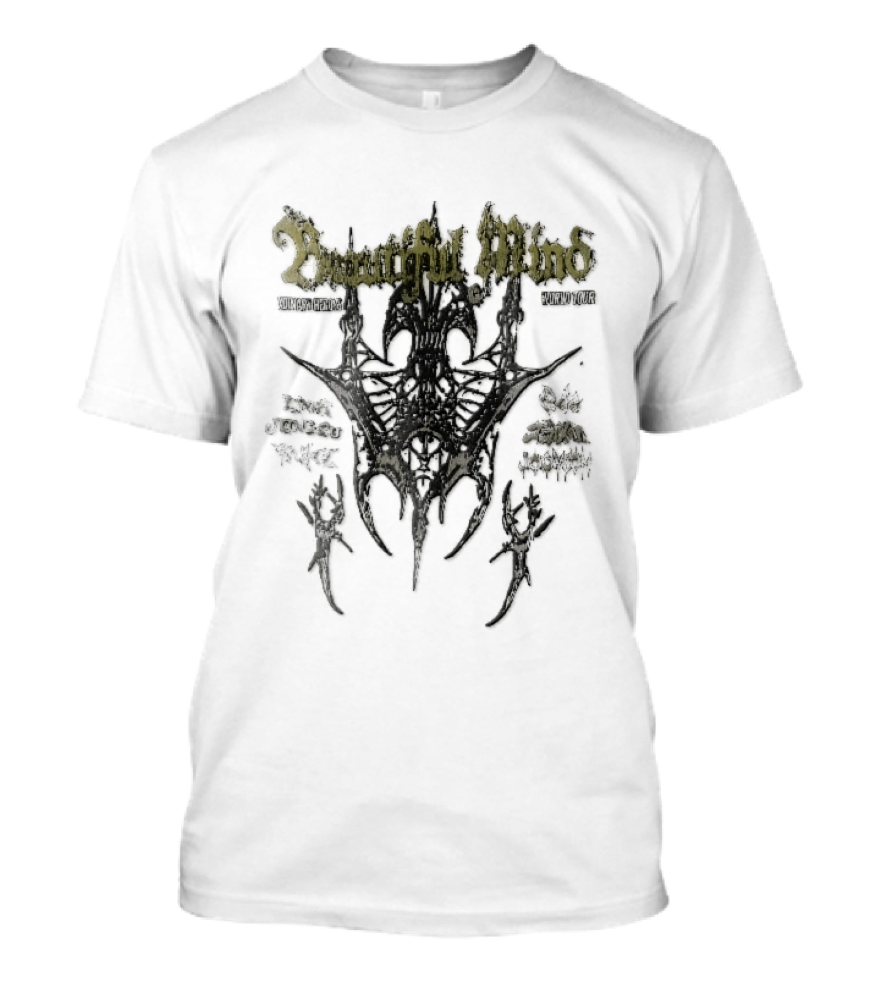Beautiful Mind Xdinary Heroes World Tour Metal Sigil Gaon Jungsu Roster Distressed Spiky T-Shirt