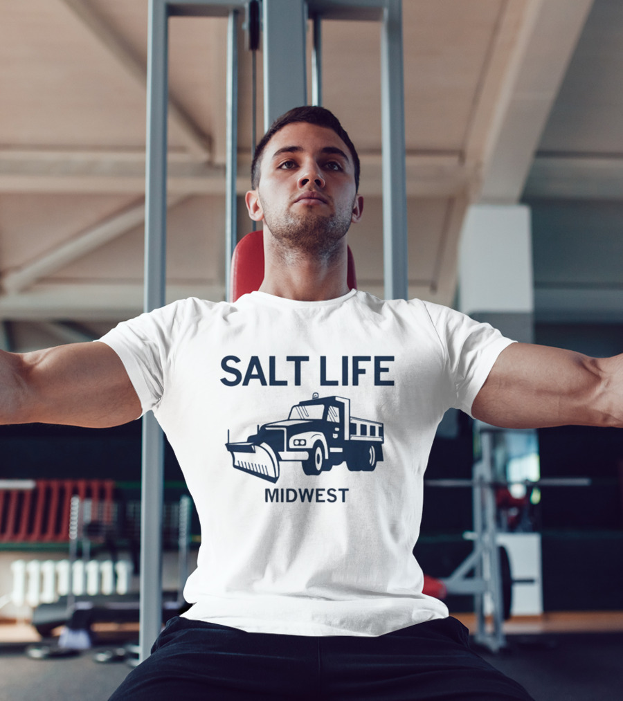 Salt Life Midwest Snow Plow Truck T-Shirt