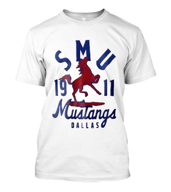 SMU Mustangs Dallas 1911 Red Rearing Horse T-Shirt
