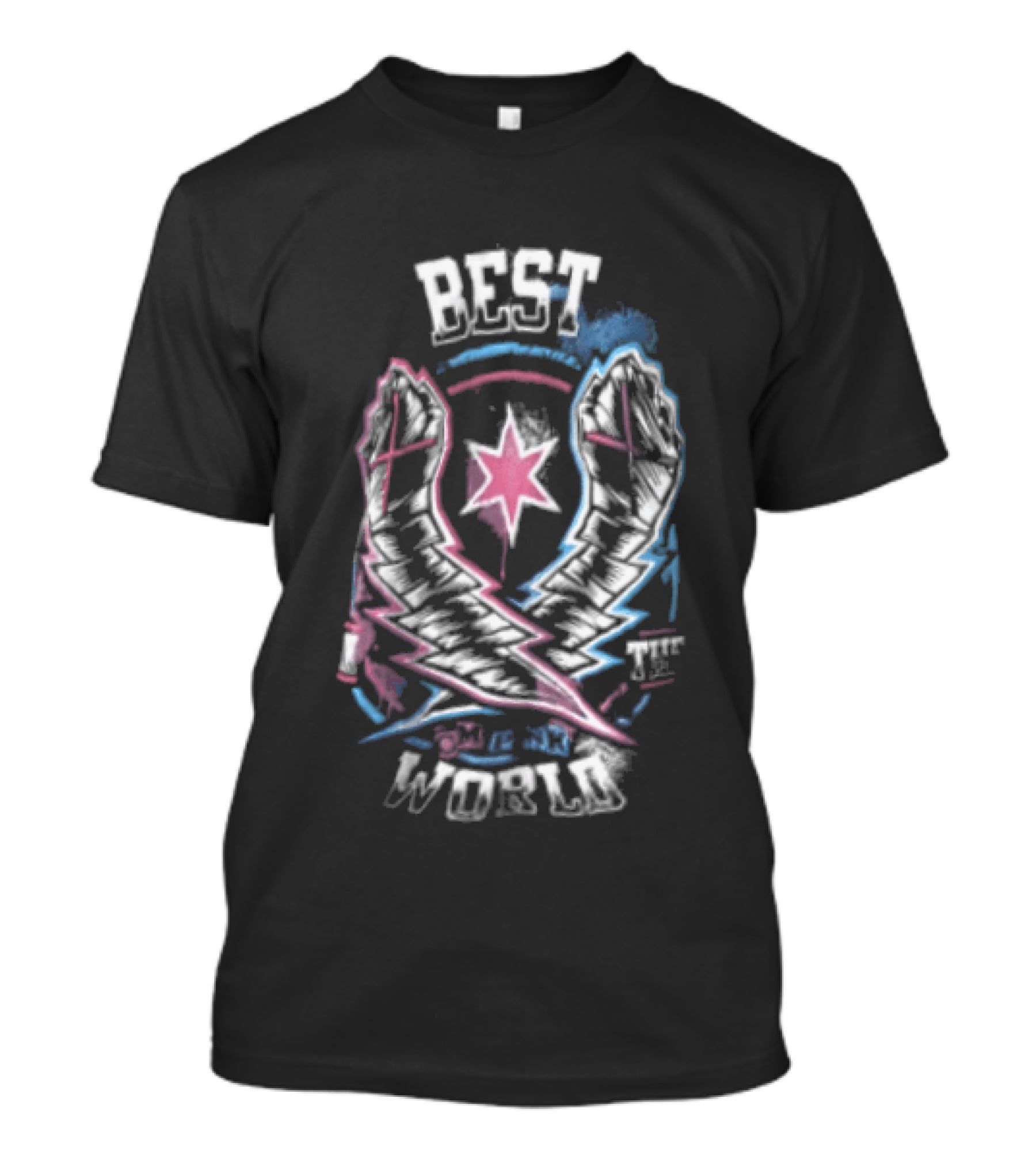 CM Punk Best In The World WWE Lightning Fist Star T-Shirt