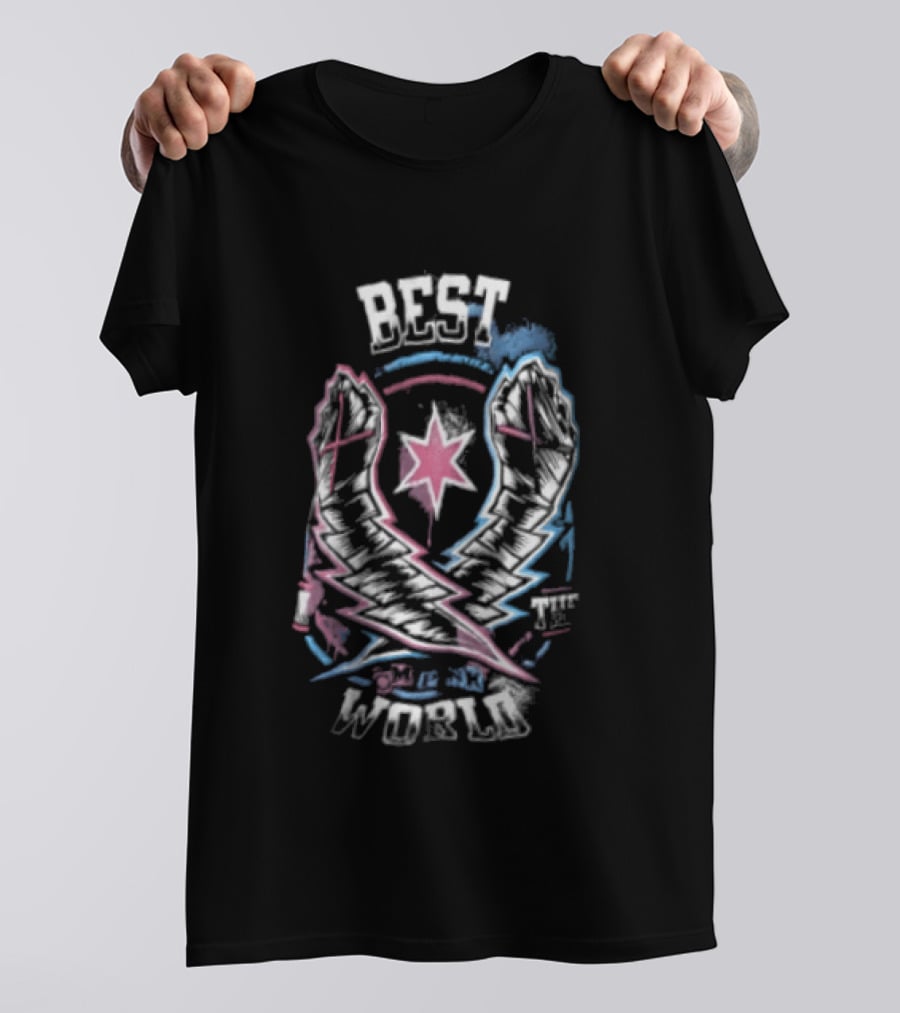 CM Punk Best In The World WWE Lightning Fist Star T-Shirt