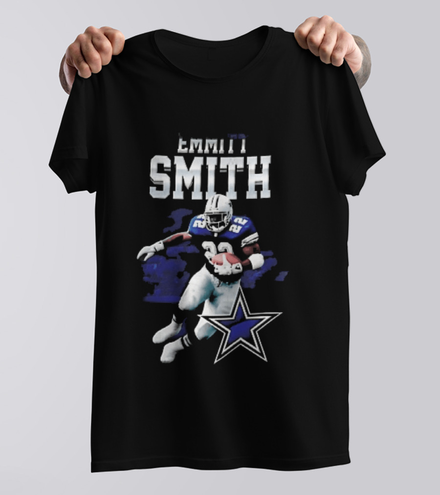 Dallas Cowboys Emmitt Smith 22 Running Player Football Star T-Shirt
