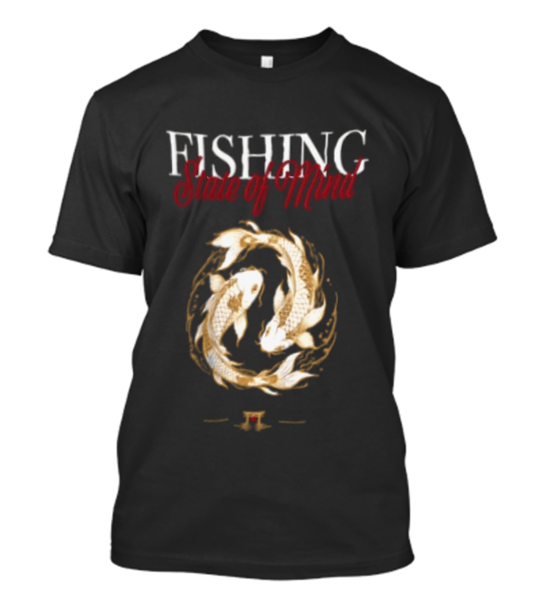 Fishing State Of Mind Koi Fish Yin Yang T-Shirt