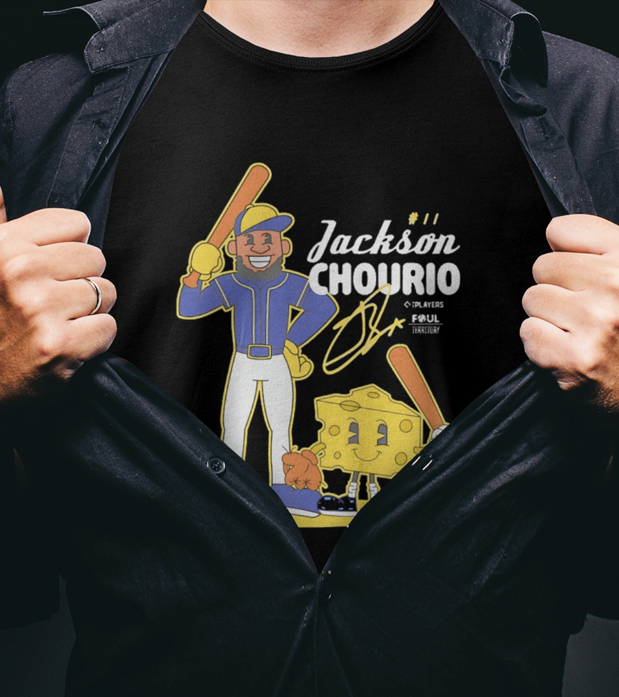Jackson Chourio Milwaukee Brewers Player Cartoon Cheese T-Shirt