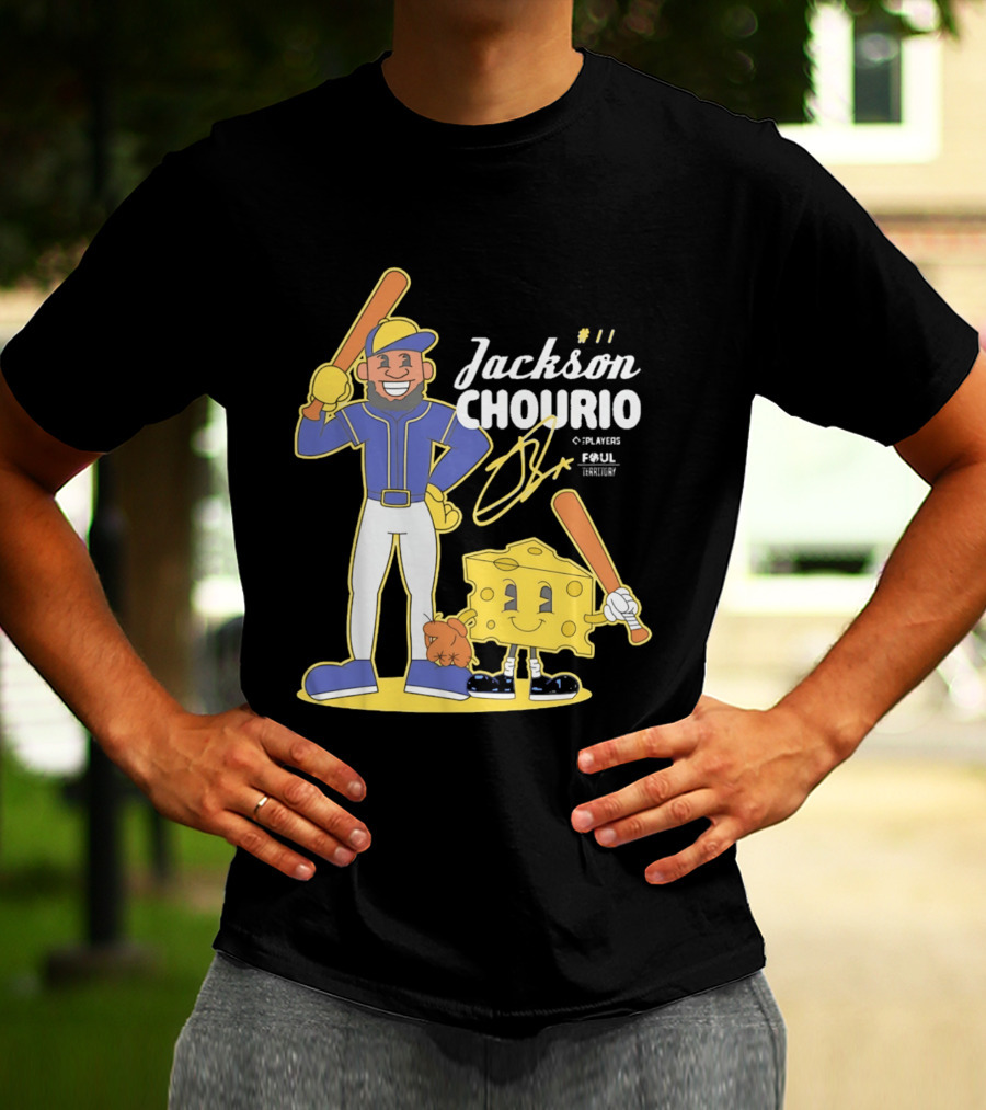Jackson Chourio Milwaukee Brewers Player Cartoon Cheese T-Shirt