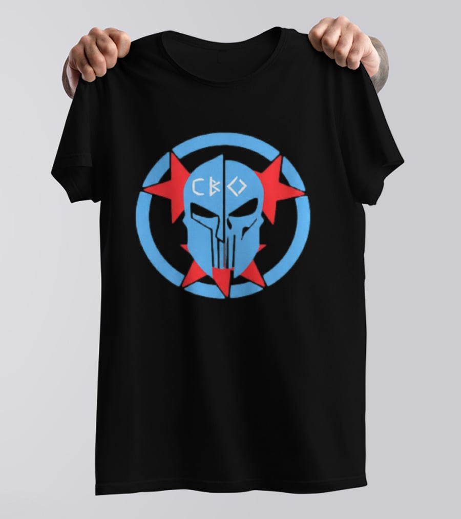 Jeffery Simmons CBO Skull Blue Red Star T-Shirt