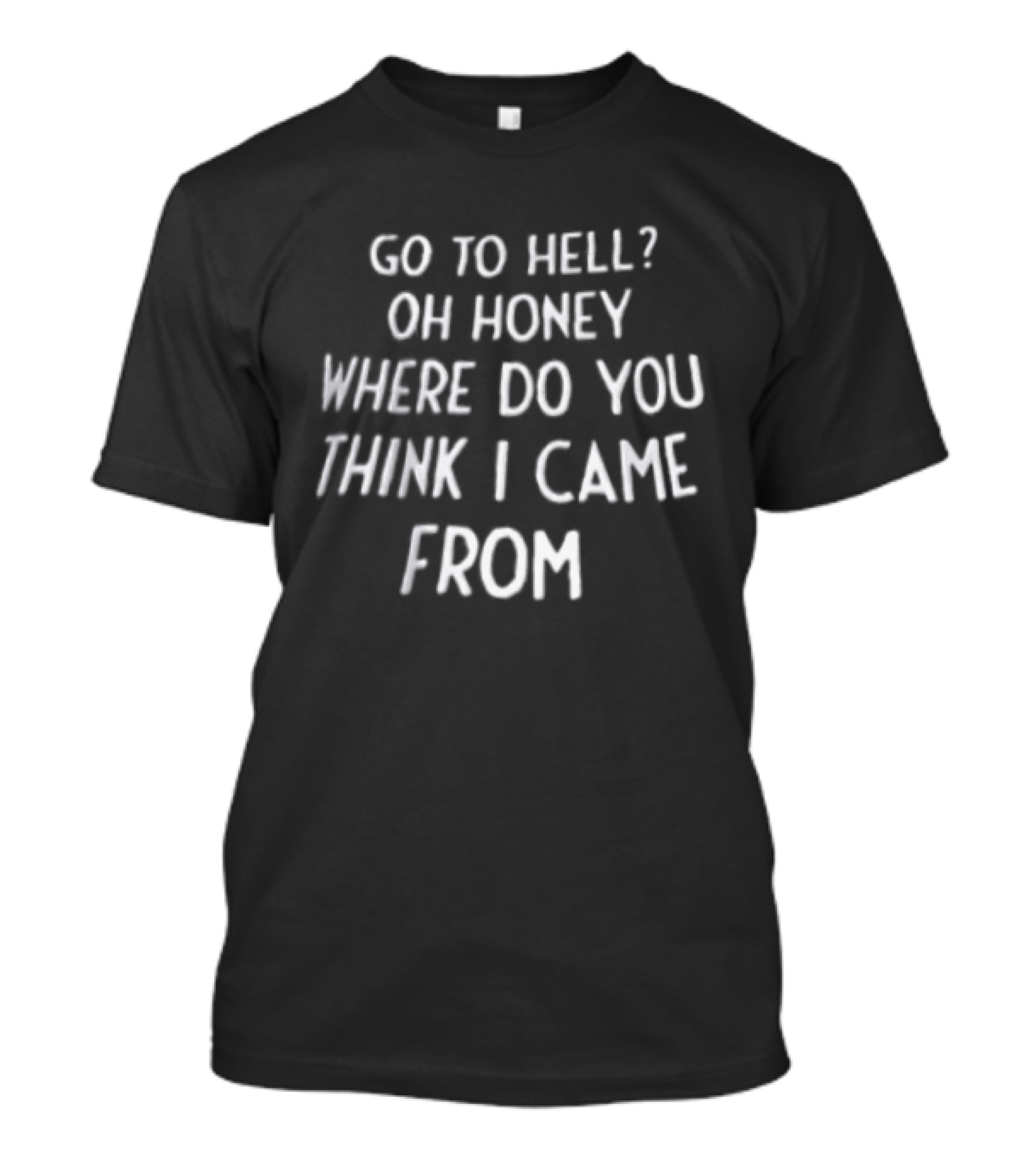 Go To Hell Oh Honey Where Do You Think I Came From Witty T-Shirt
