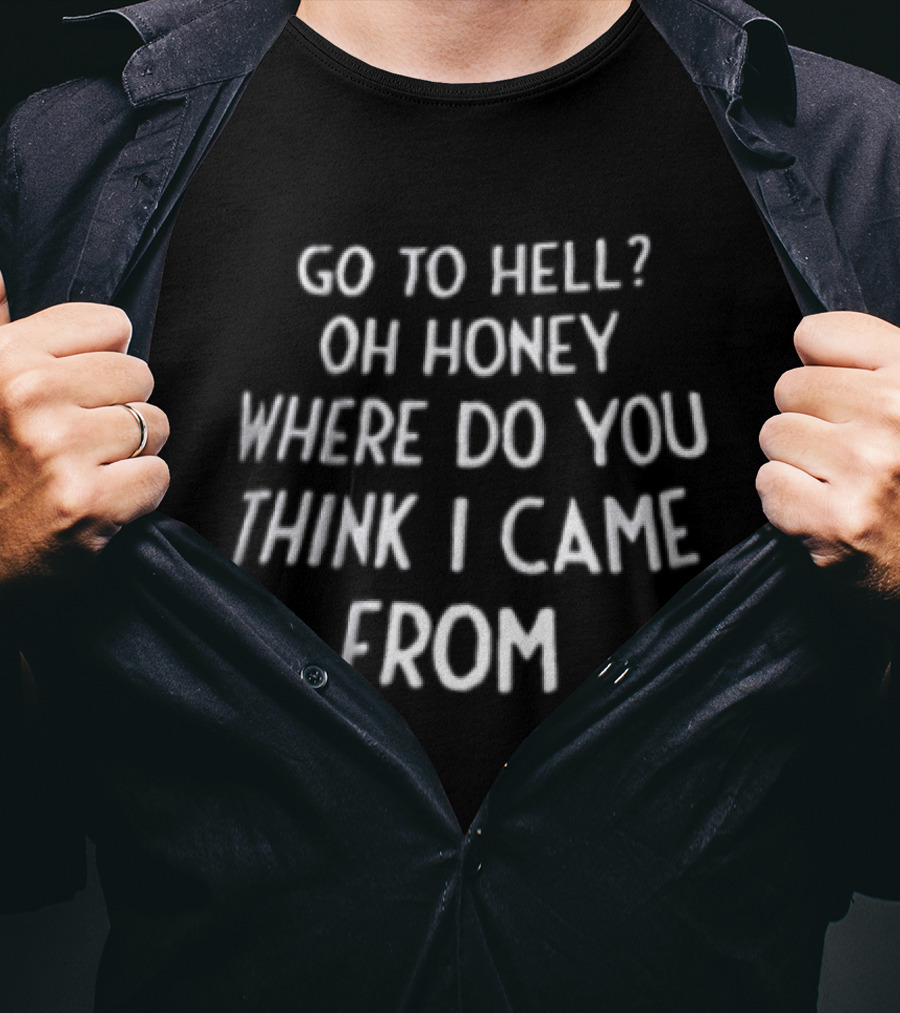 Go To Hell Oh Honey Where Do You Think I Came From Witty T-Shirt