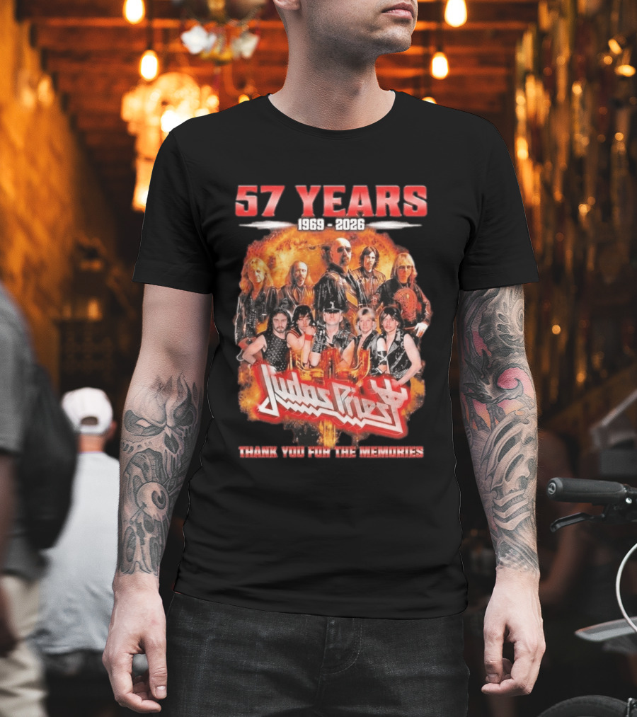 Judas Priest 57 Years 1969 2026 Thank You For The Memories T-Shirt