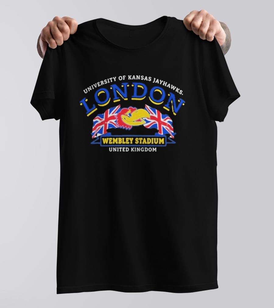 University Of Kansas Jayhawks London Wembley Stadium United Kingdom T-Shirt