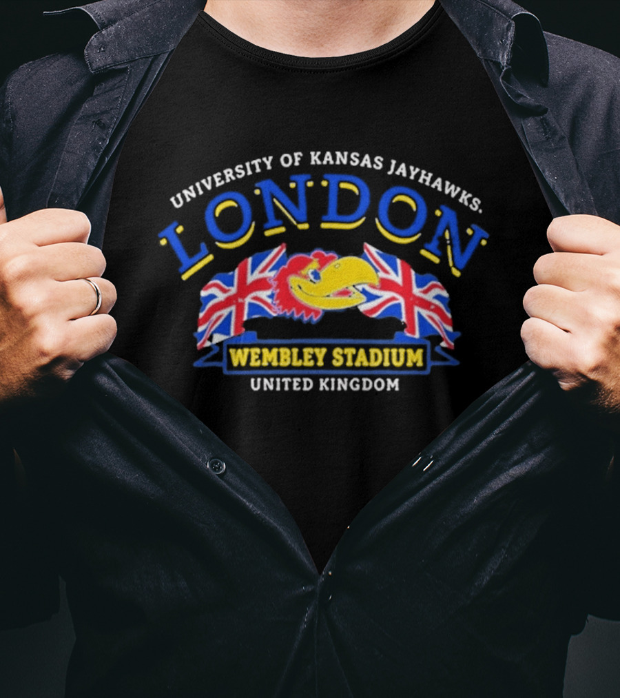 University Of Kansas Jayhawks London Wembley Stadium United Kingdom T-Shirt