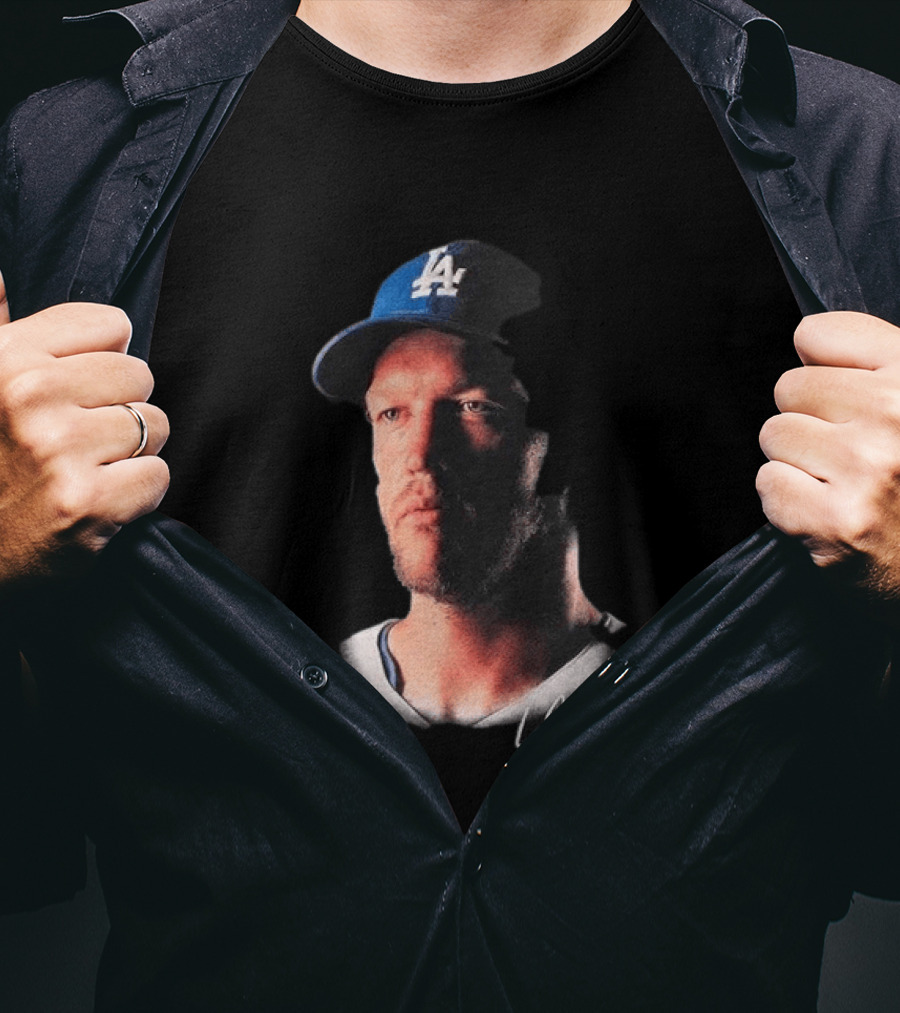 Kike Hernandez Wears Clayton Kershaw Face LA Dodgers Signature T-Shirt
