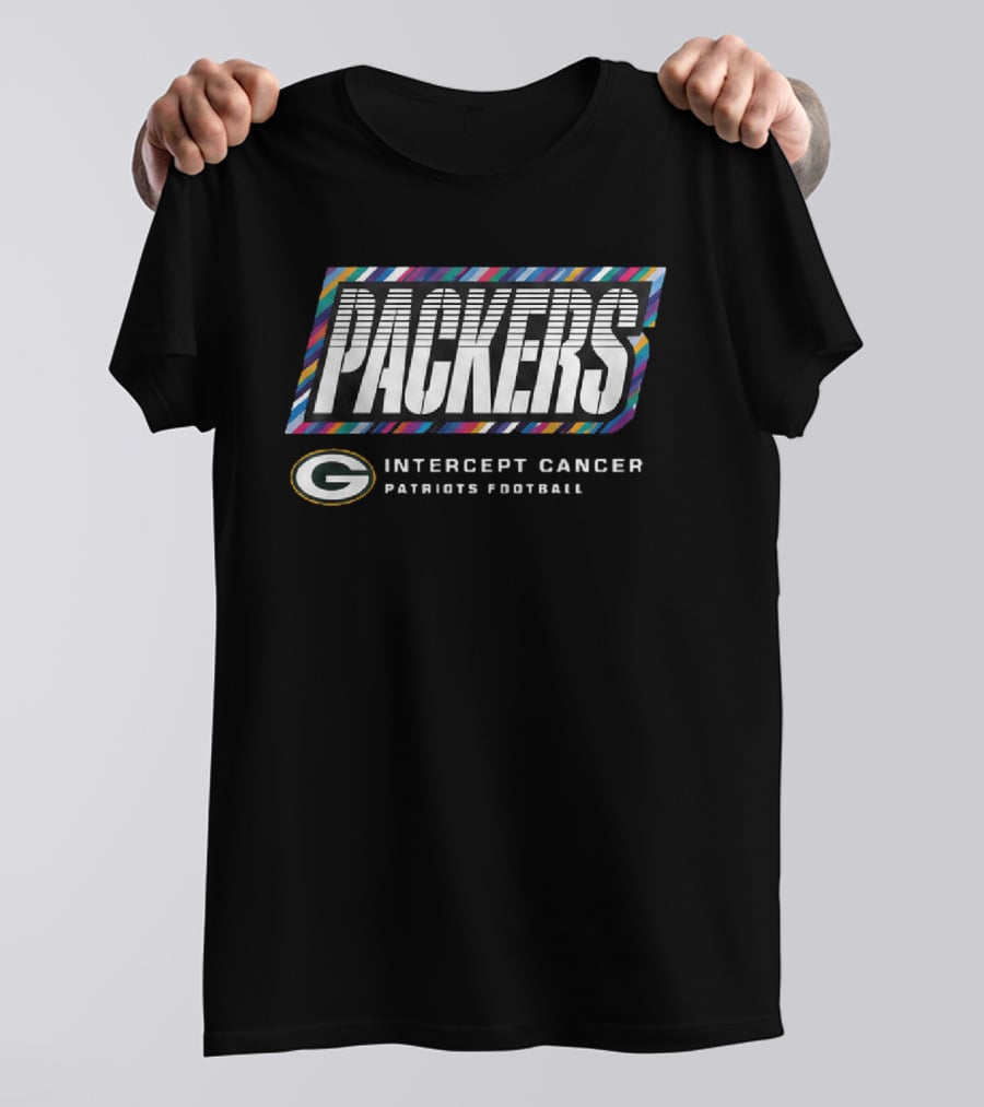Packers Intercept Cancer Patriots Football Crucial Catch 2026 T-Shirt