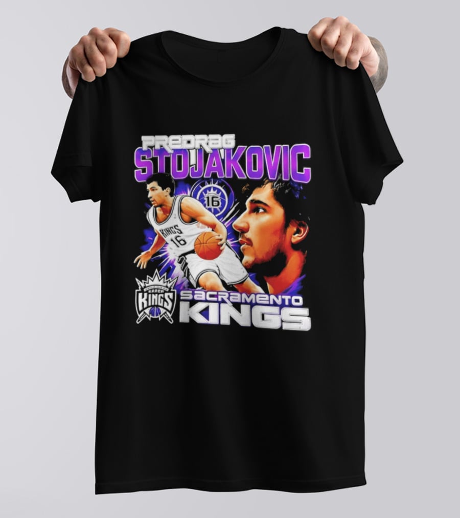 Stojakovic Sacramento Kings Basketball Legend Player NBA T-Shirt