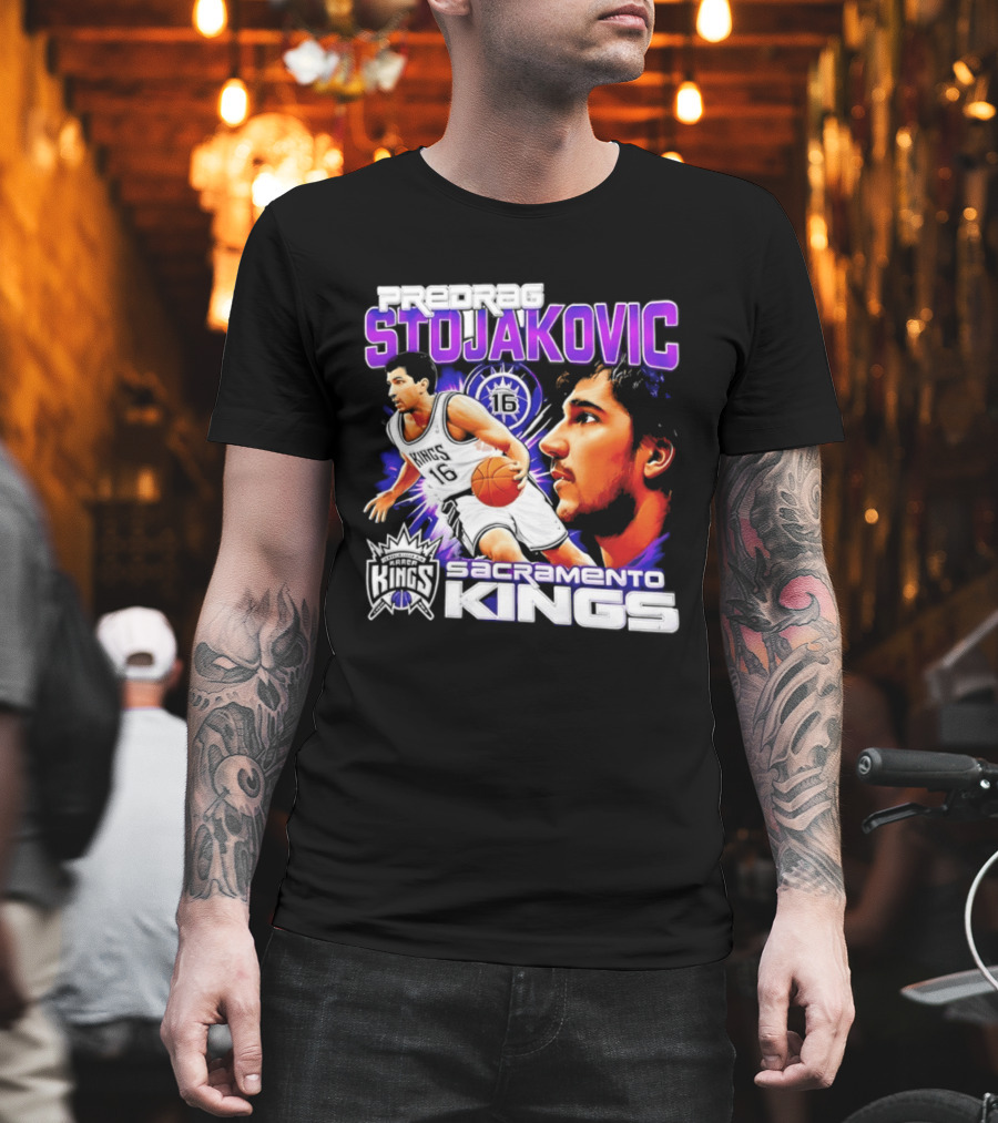 Stojakovic Sacramento Kings Basketball Legend Player NBA T-Shirt