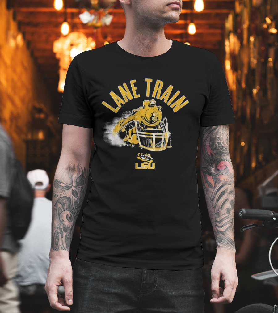 LSU Lane Train Football Helmet Lane Kiffin T-Shirt