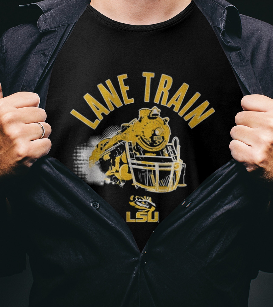 LSU Lane Train Football Helmet Lane Kiffin T-Shirt