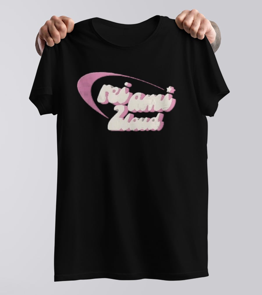 Rei Ami To Loud Pink Orbit Ring Star 3D Logo Playful T-Shirt