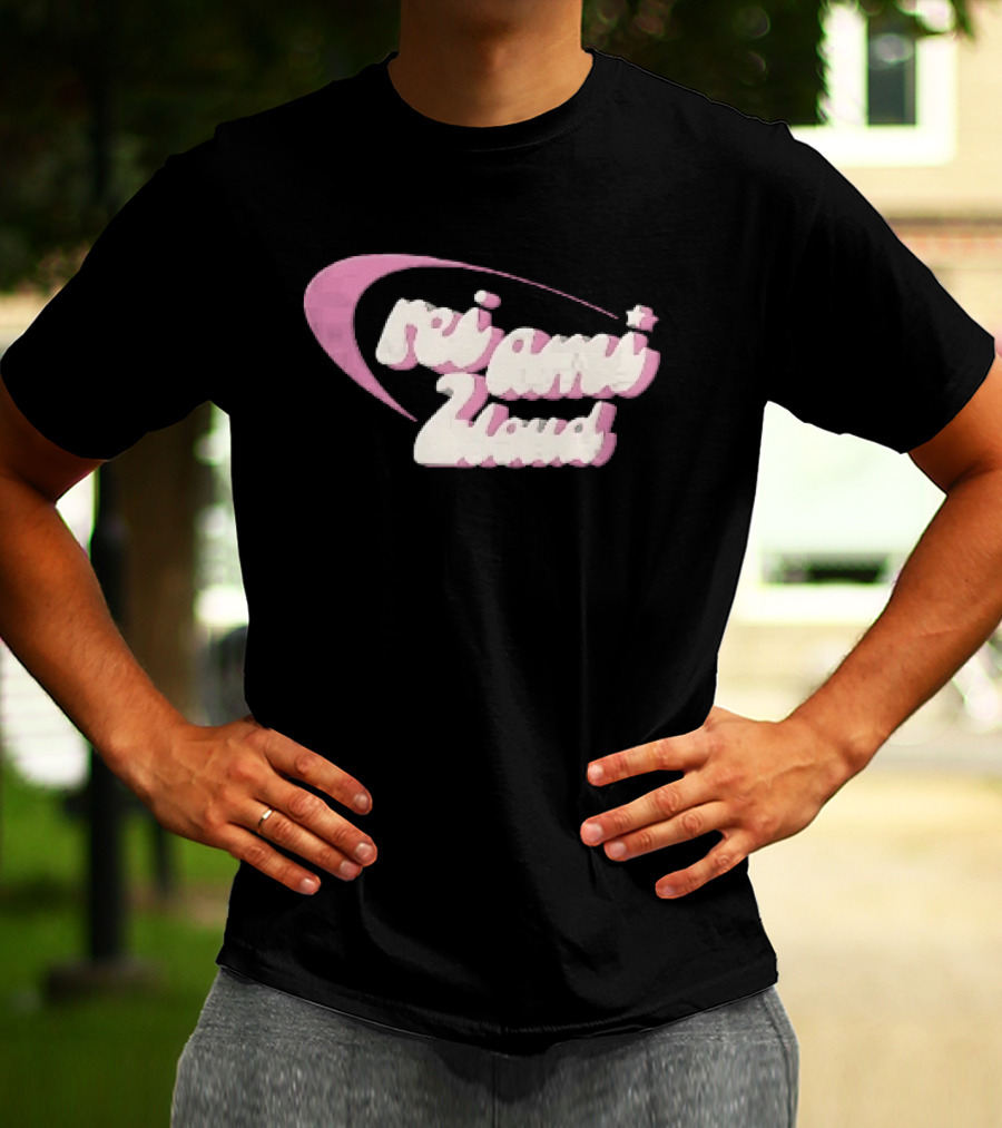 Rei Ami To Loud Pink Orbit Ring Star 3D Logo Playful T-Shirt