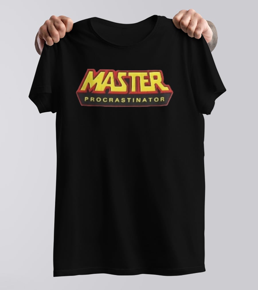 Master Procrastinator Red Yellow Retro Comic T-Shirt