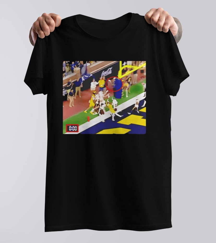 Michigan Vs WSU Match Ending Moment With 0 00 Seconds On T-Shirt