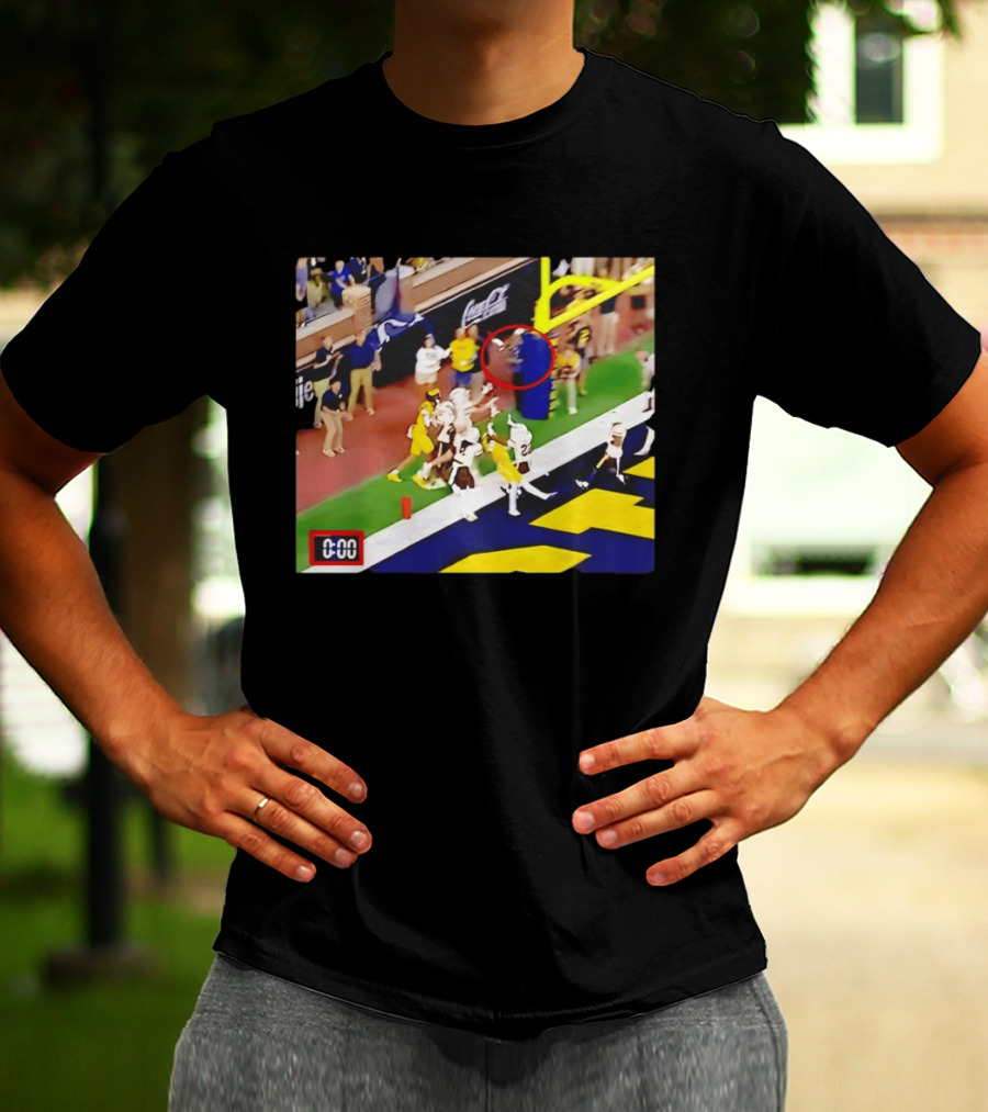Michigan Vs WSU Match Ending Moment With 0 00 Seconds On T-Shirt