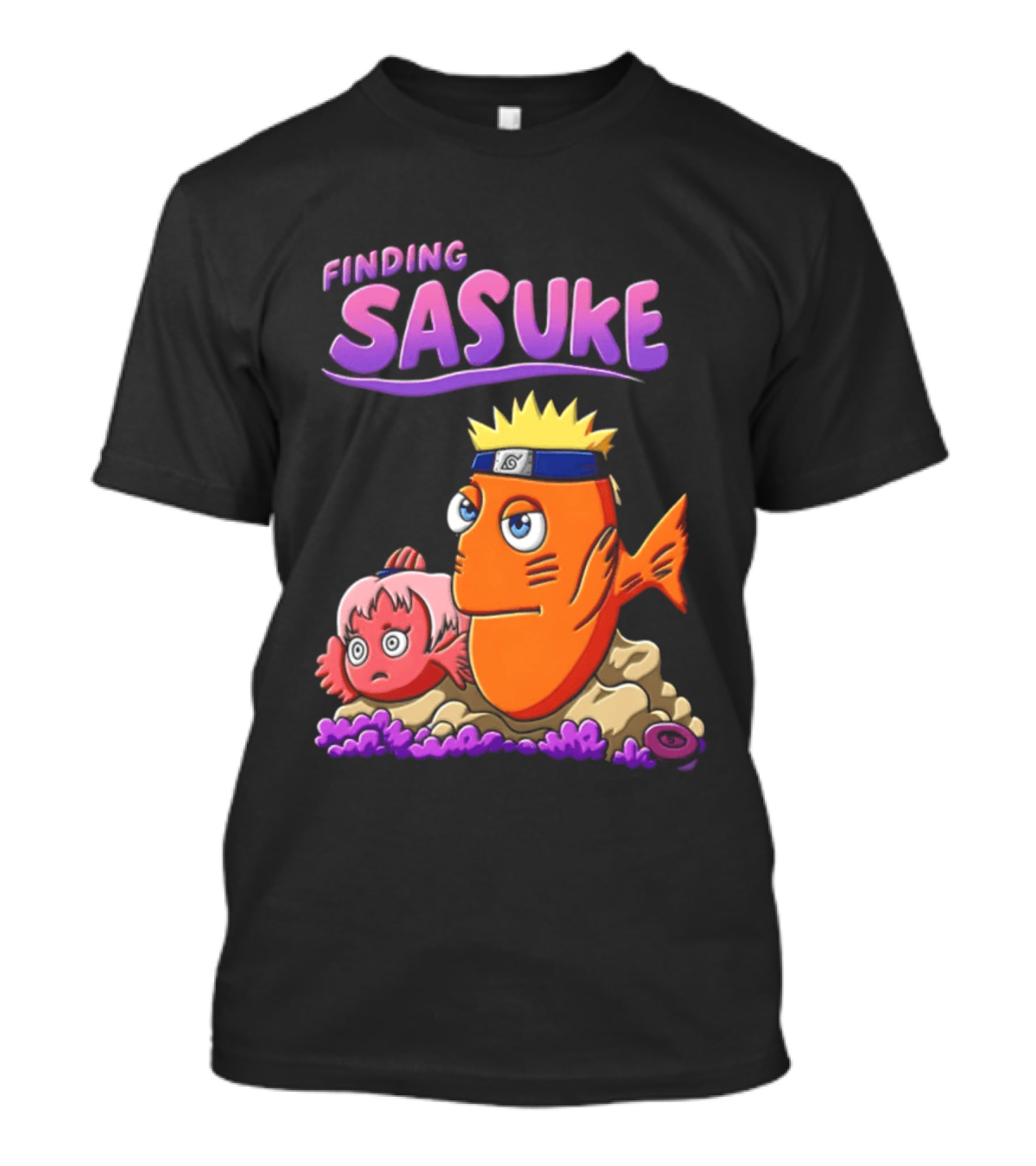 Finding Sasuke Naruto Uzumaki Sakura Haruno Anime Series T-Shirt
