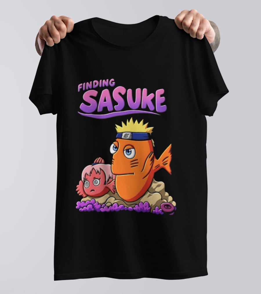 Finding Sasuke Naruto Uzumaki Sakura Haruno Anime Series T-Shirt