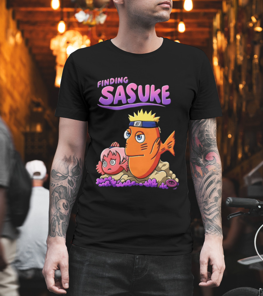 Finding Sasuke Naruto Uzumaki Sakura Haruno Anime Series T-Shirt