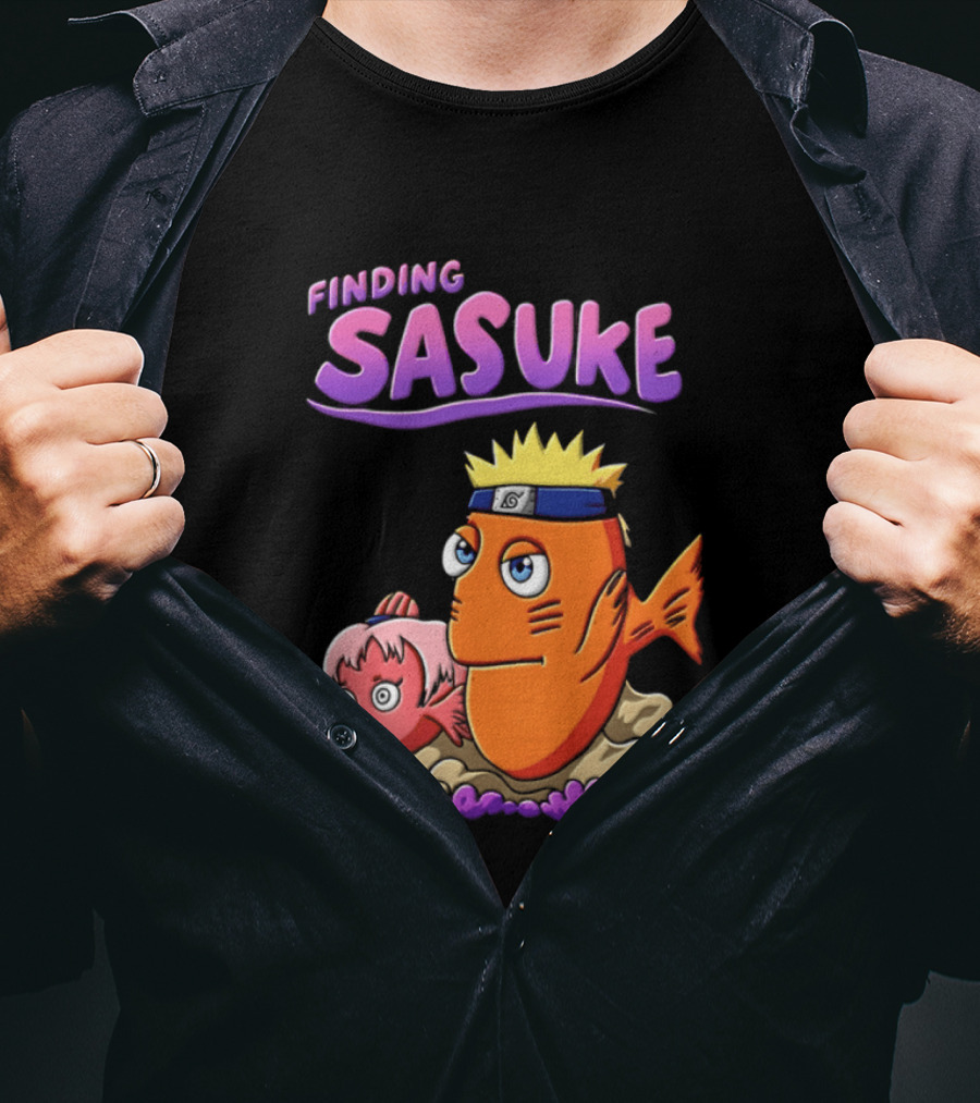 Finding Sasuke Naruto Uzumaki Sakura Haruno Anime Series T-Shirt