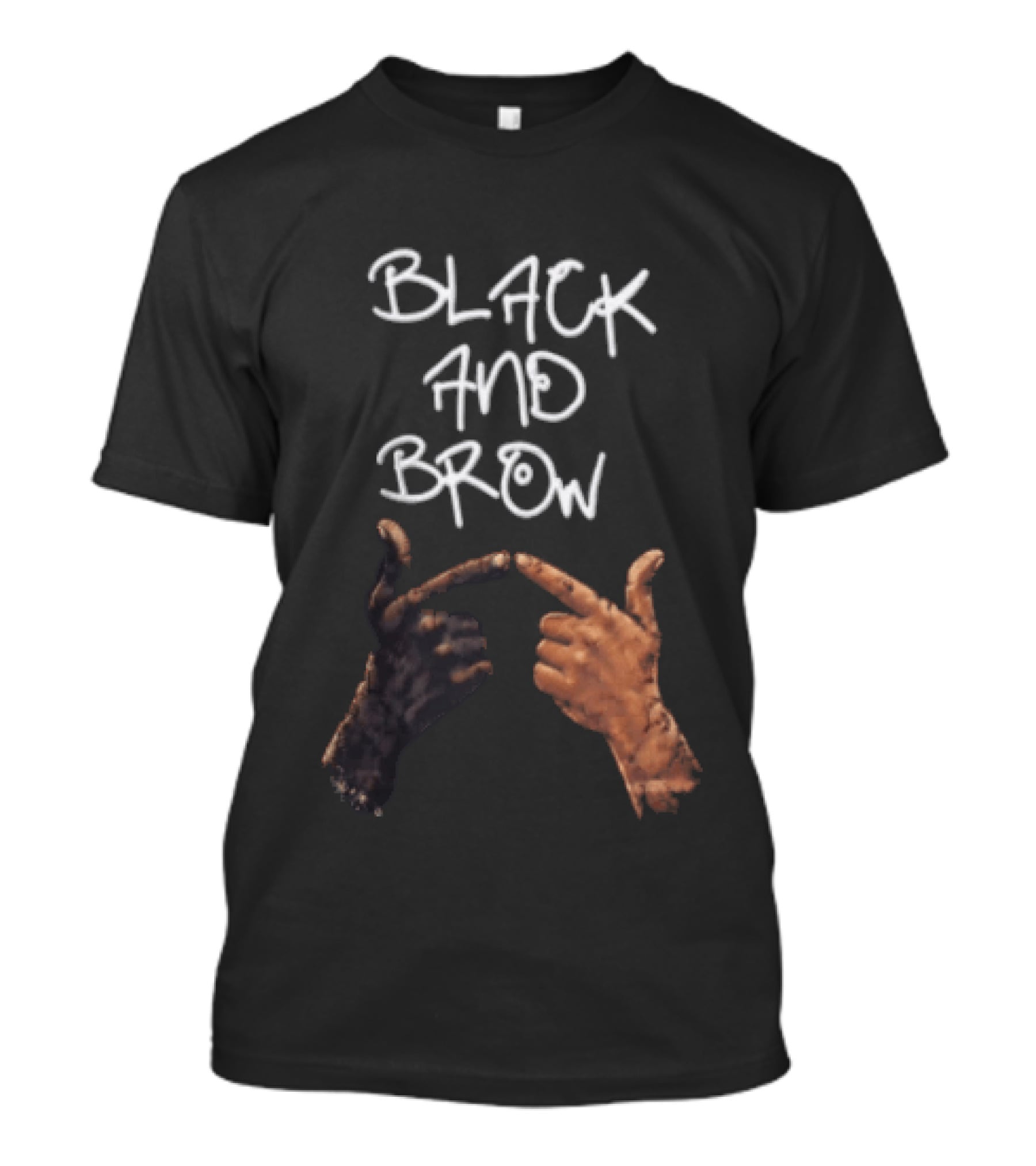 Black And Brown Hand Gesture T-Shirt