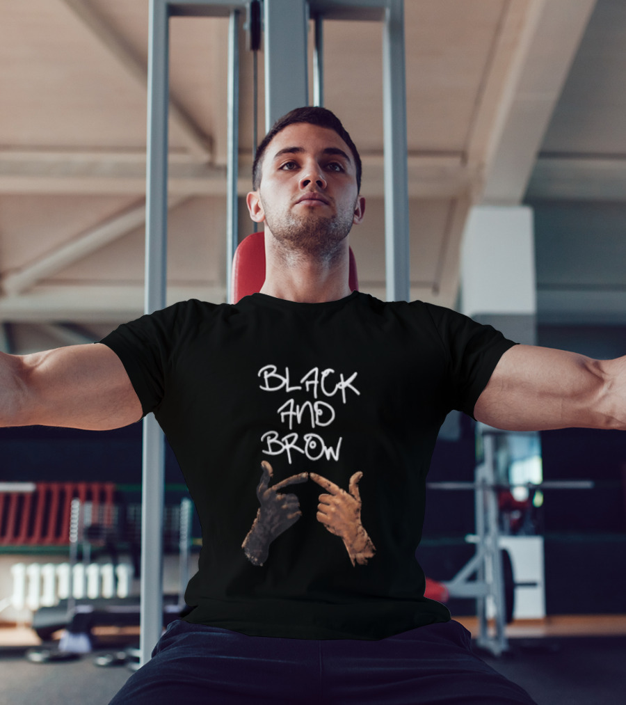 Black And Brown Hand Gesture T-Shirt