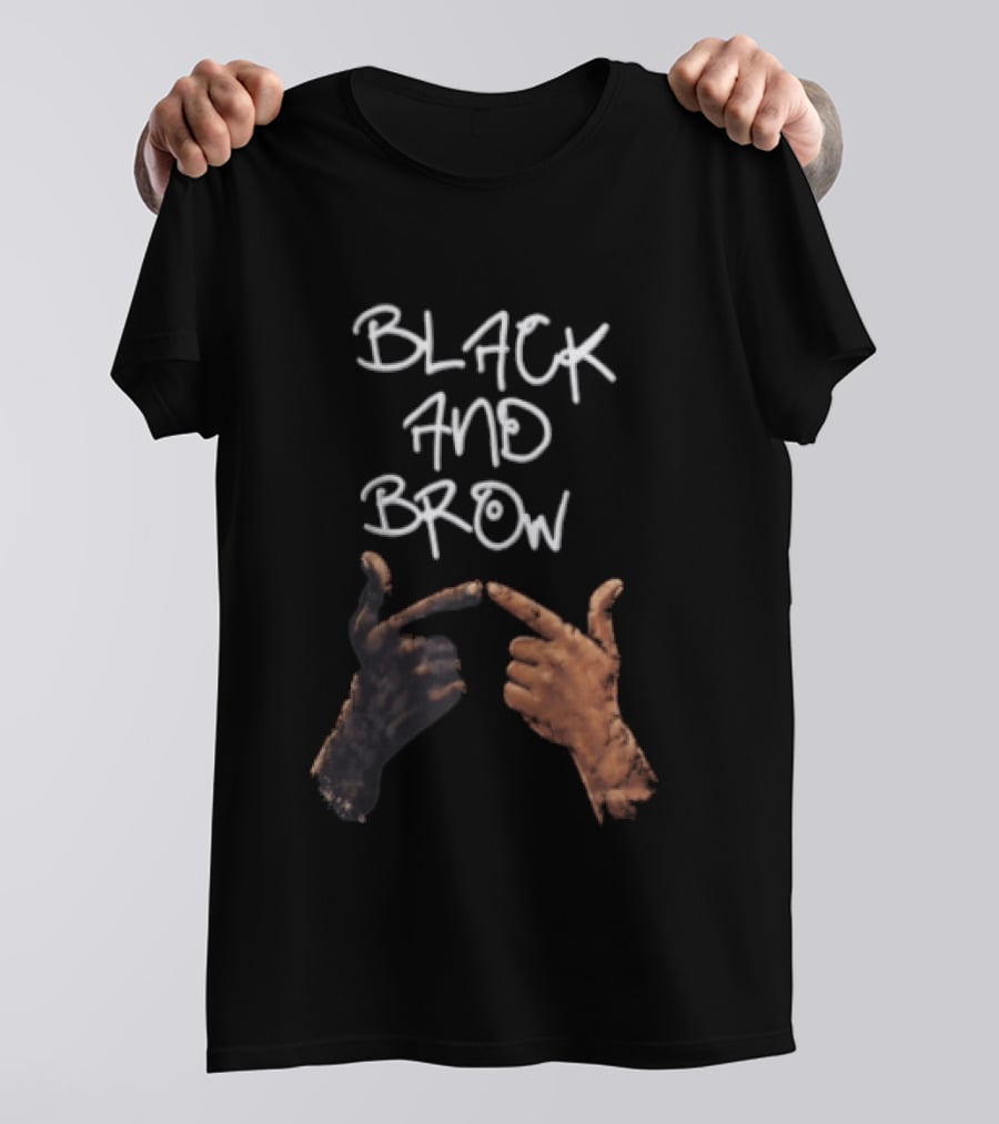 Black And Brown Hand Gesture T-Shirt