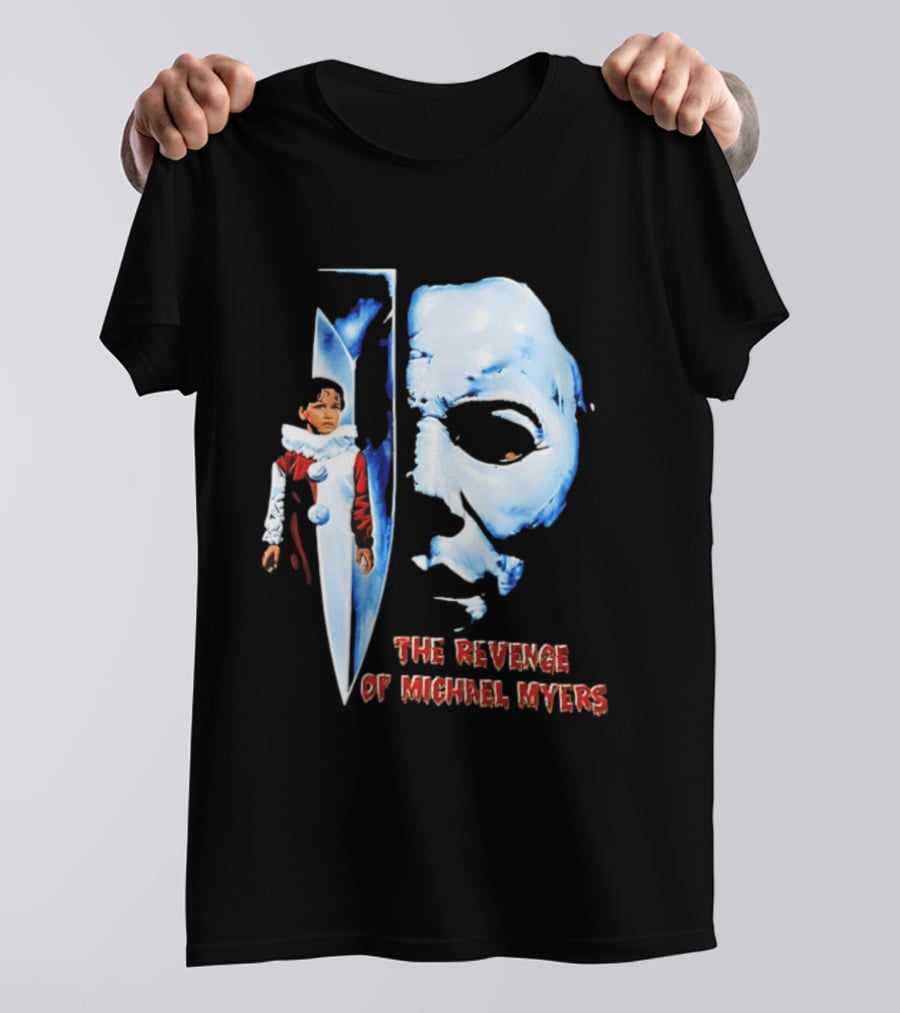 The Revenge Of Michael Myers Halloween Mask Knife Clown T-Shirt