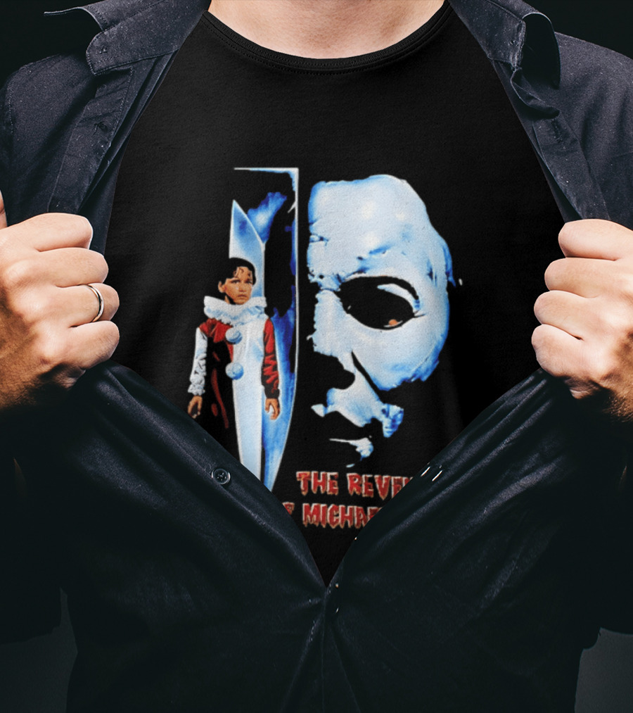 The Revenge Of Michael Myers Halloween Mask Knife Clown T-Shirt