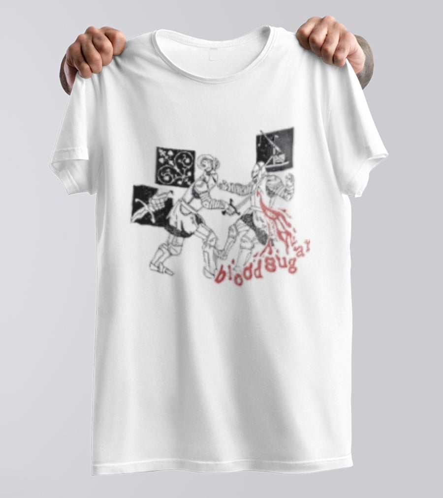 Blood Sugar Knights Duel Medieval Combat Flames T-Shirt